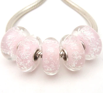 

JGWGT 910 5X 100% Authenticity S925 Sterling Silver Beads Murano Glass beads Fit European Charms Bracelet diy jewelry Lampwork