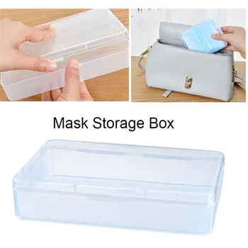 

Portable Dustproof Mask Case Disposable Face Masks Container Safe Pollution-Free Mask Storage Box Home Office Organizer