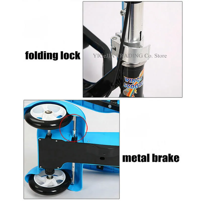 Easy Ride Kids 2 Pedal Scooter Dual Pedal Scooter Double Pedal Scooter With Brake And 6 Safer