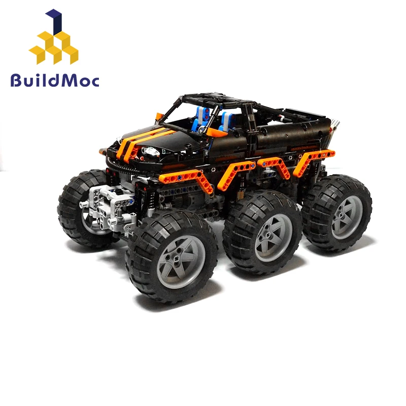 

BuildMoc Monsters Bigfoot Truck Technic SUV RC Car Model Building Block Sport 1244 Radio Control Toys For Children