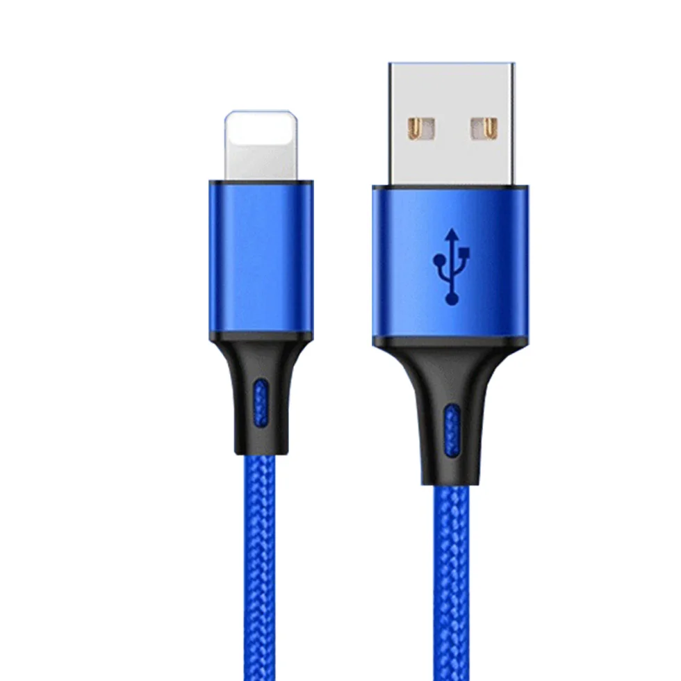 2 м 3 м USB Кабель зарядного устройства для iPhone 11 Pro XS Max X XR 7 8 Plus 5 5S 6 S 6 S iPad длинный i телефонный провод для передачи данных провод для быстрой зарядки - Цвет: Синий