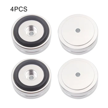 

4pcs CD Player Feet Pads Non-slip Isolation HIFI Audio Tube Amplifier Mat Aluminum Pad for CD Player Turntable Record Speaker