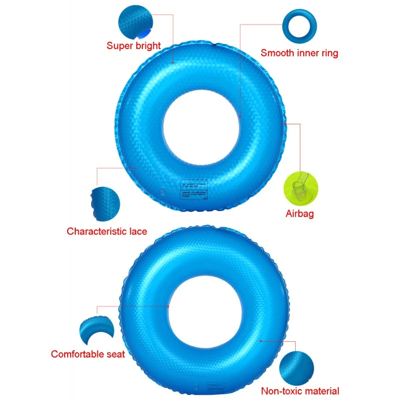 Adult Children\'s Swimming Inflatable Durable Thicken rubber ring Float Outdoor Summer Pool Float Water Party Toy