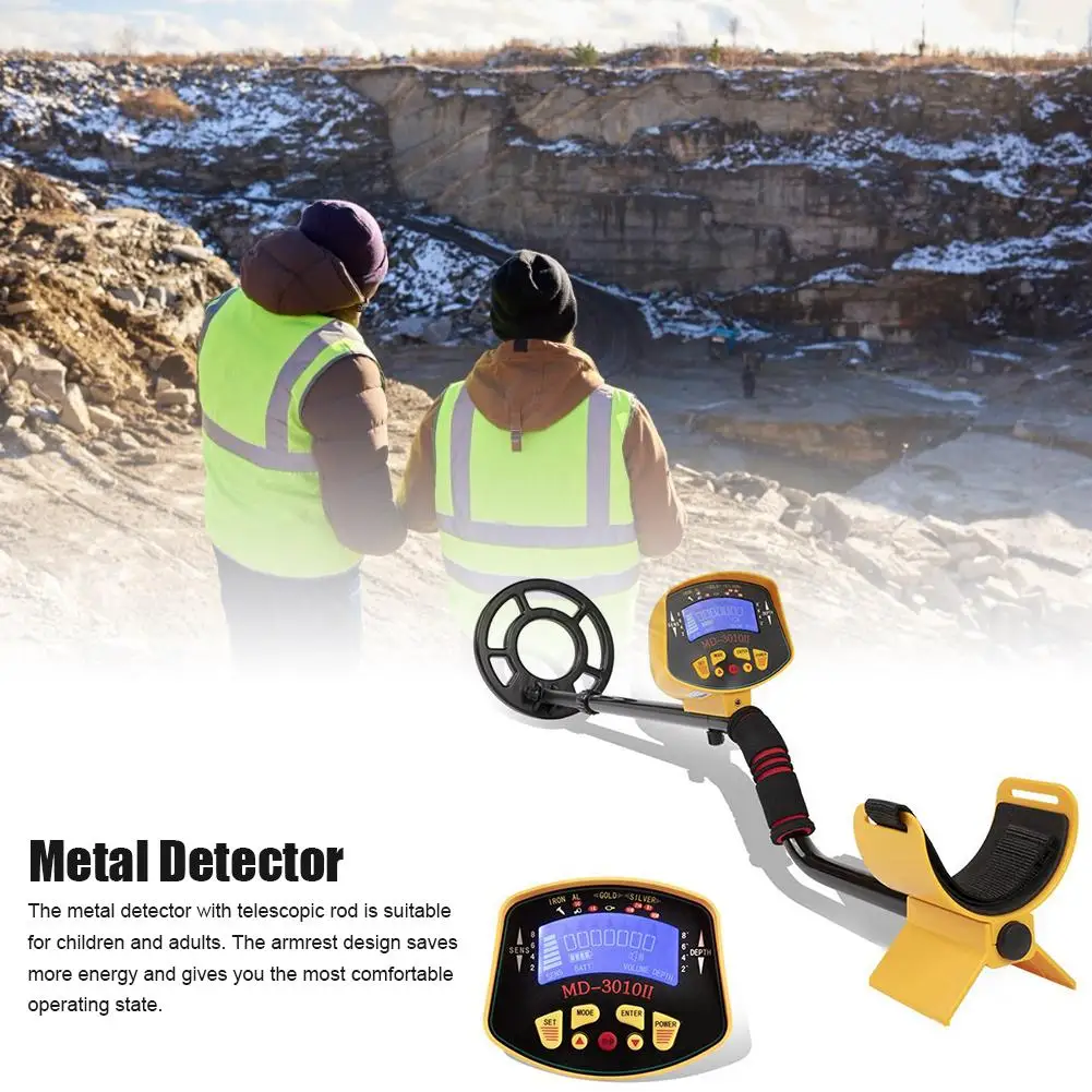 

Metal Detector High Accuracy Adjustable Metal Finder With LCD Display Digital Intelligent Waterproof Underground Detector