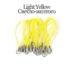 Versatile Lanyard and Keychain Accessory Set - Pack of 20/50/100 - 20Pcs (Light Yellow)