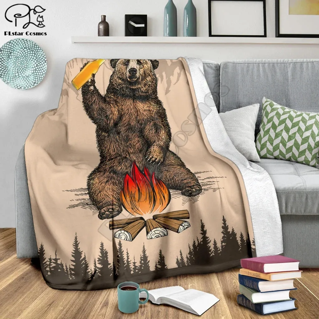 

Флисовое одеяло для кемпинга Bear в виде бутылки с пивом, 3D полностью напечатанное переносное одеяло, Флисовое одеяло для взрослых и детей, Прямая поставка, стиль 4