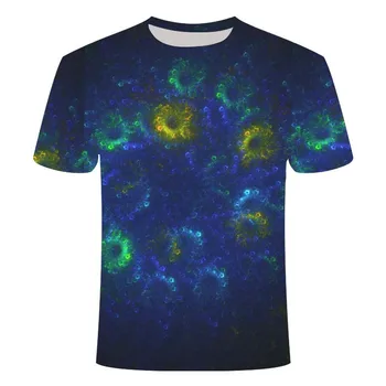 

2020 new psychedelic three-dimensional eddy current T-shirt men's summer vertigo 3D printed T-shirt 3D T-shirt top Tee 110-6XL