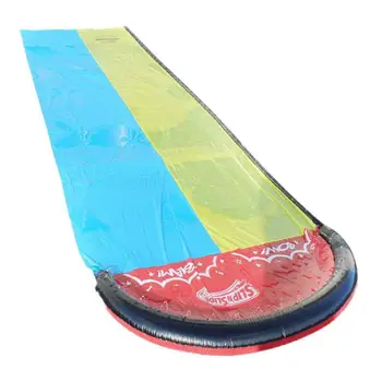 

Outdoor Dual Racing Water Slide Summer Backyard Party Lanes Sprinker Surfboard Splash Pool