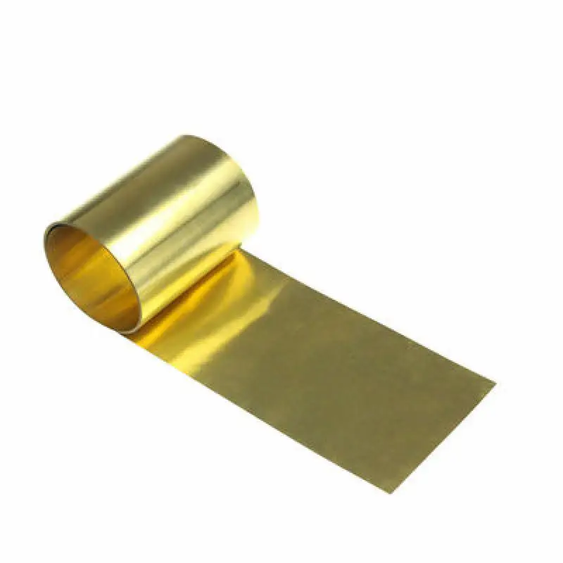 1 Pcs 0.01-0.3 mm x10-200 mm x 1000 mm Brass Metal Thin Sheet Foil Plate Thick