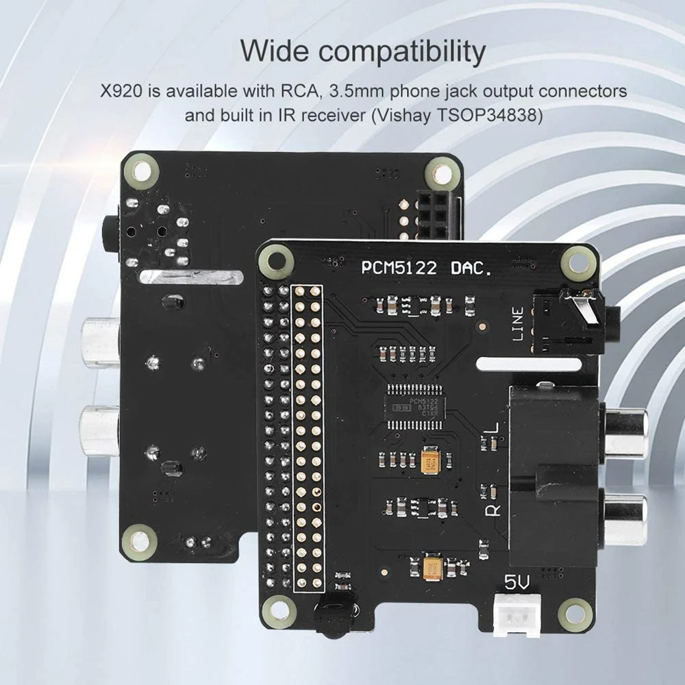 Placa de Expansão para Raspberry pi Alta Fidelidade Dac Mais Completo-hd de Áudio Pcm5122 Chip de 24 Bits de Expansão-placa para Raspberry pi Modelo b 2b b Mais a + - Imagem 4