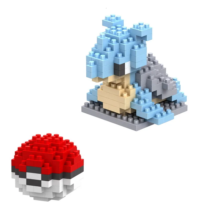 8049A-NO BOX 20 стилей Pokemons блоки забавные игрушки-головоломки для детей Пикачу алмазные частицы - Цвет: 8049A-NO BOX