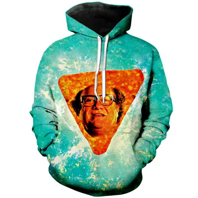 Danny DeVito in Nacho Cheese Flavor 3D Толстовка для мужчин и женщин толстовка с капюшоном пуловер с длинным рукавом стиль - Цвет: 1