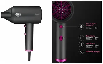 

Hot and cold wind ion hair dryer professional negative ions portable hair dryer fast drying diffuser