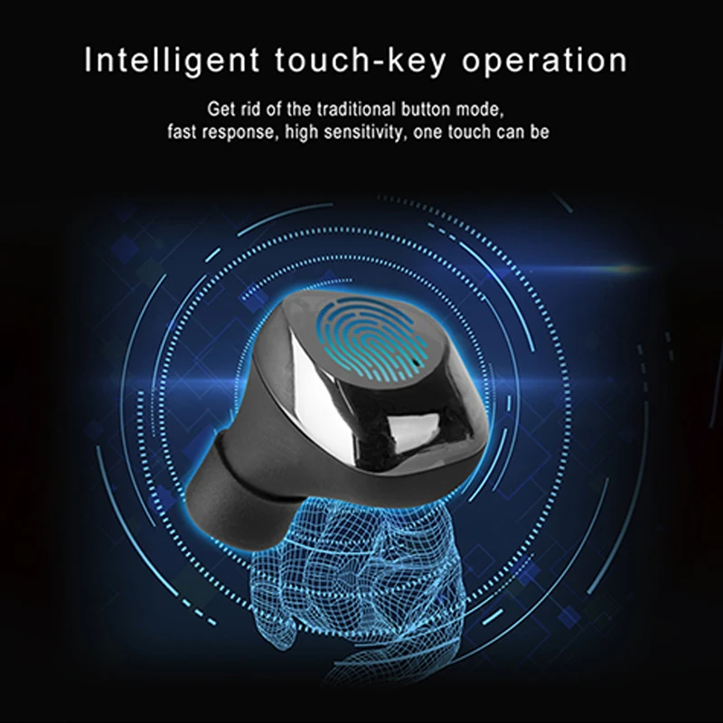 Стерео беспроводные для bluetooth-гарнитуры шумоподавление IPX7 водонепроницаемые сильные басовые наушники 11