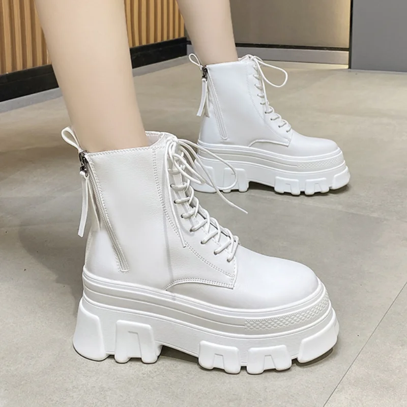 Bottes Martin Semelle Compens e Pour Femmes Chaussures Talons 