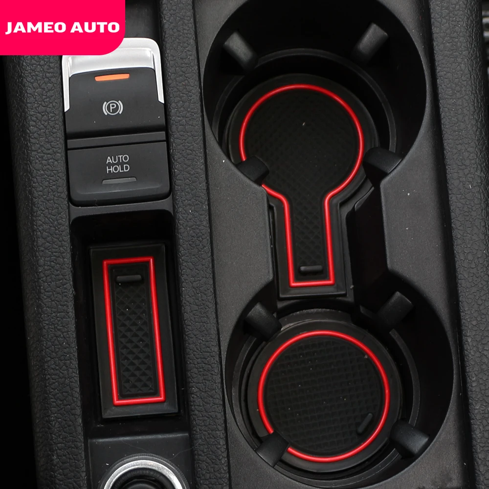 Jameo Авто дверные пазы коврики для Volkswagen VW Golf 7 5 MK7 mk7 2013 - 2020 двери слот ворот Pad чашки