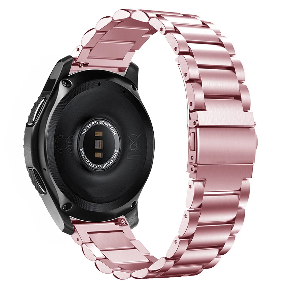 20 мм 22 мм Нержавеющая сталь ссылка браслет для samsung Шестерни S2 S3 Galaxy Watch Active 42 мм 46 мм ремешок для Huami huawei часы gt - Цвет ремешка: Pink