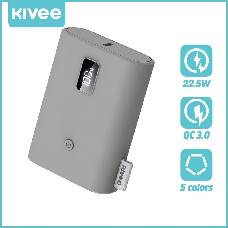 type c power bank Kivee 20W Led 10000mAh Power Bank Portable Charging External Battery Fast Charger 10000 mAh Powerbank for iPhone Xiaomi Samsung 65w power bank Power Bank