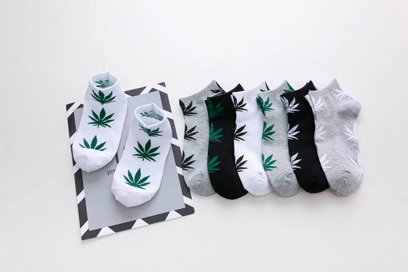 5 пар классических дышащих носков с закрытым носком мужские весенне-летние носки с листьями, Нескользящие короткие носки