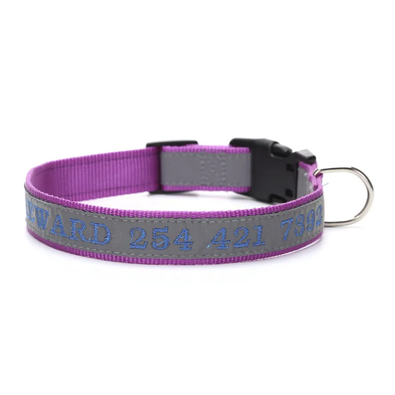 Personalised Pet Collars Reflective (3)