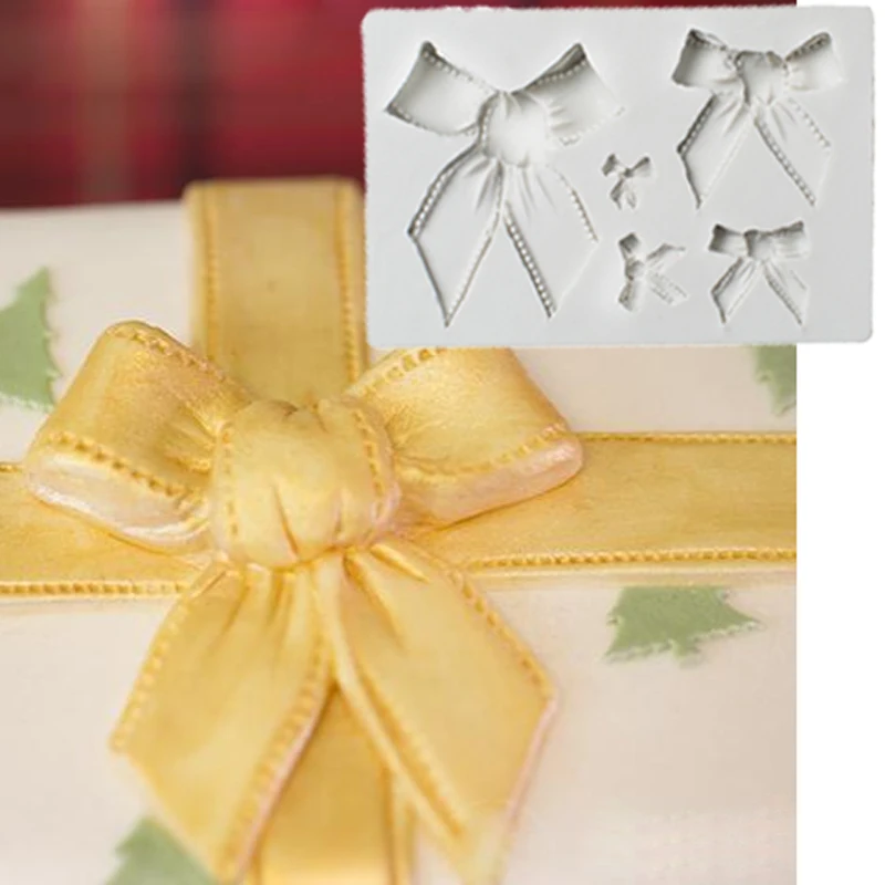 Луки формы для помадки торта украшения инструменты, силиконовые формы Sugarcrafts д набор для выпечки с шоколадом инструменты для тортов Gumpaste Fimo игровое тесто