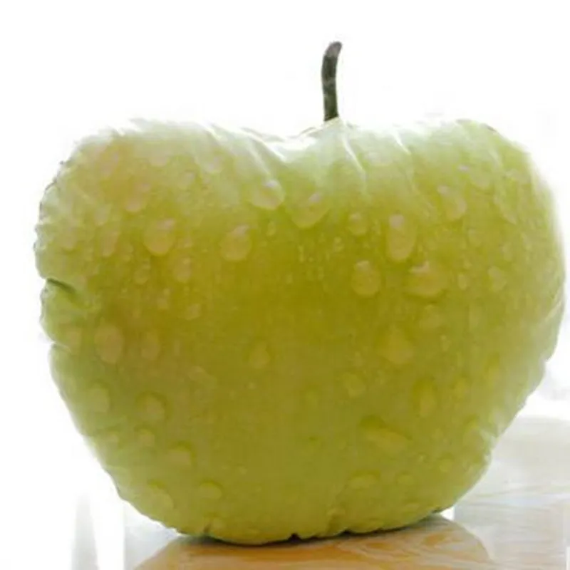 Durian Kiwi сосна яблоко клубника персик Pitaya яблоко папайя манго морковь креативное растение подушка плюшевые фрукты детская игрушка - Цвет: Green apple