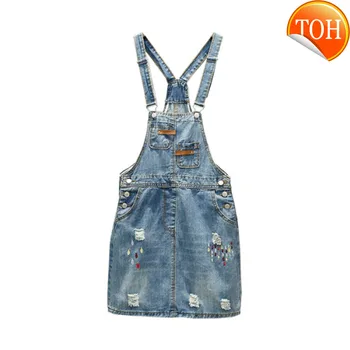 

5-14T Girls Sundress Spring Summer Kids Overalls Pinafore Dress Denim Clothes Suspender Bib dresses Straps Children Clothing