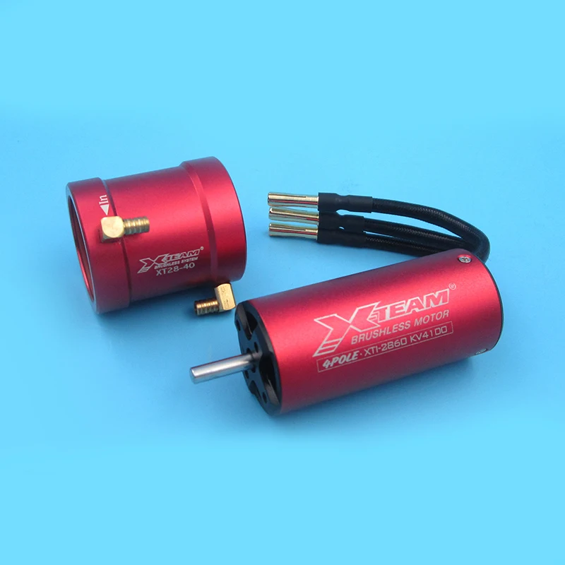 

1PC Marine Use 4 Pole 2860 Brushless Motor 2700KV 3400KV Water Cooled with 4mm D shaft Support 60-90A ESC for 60-75cm Boat
