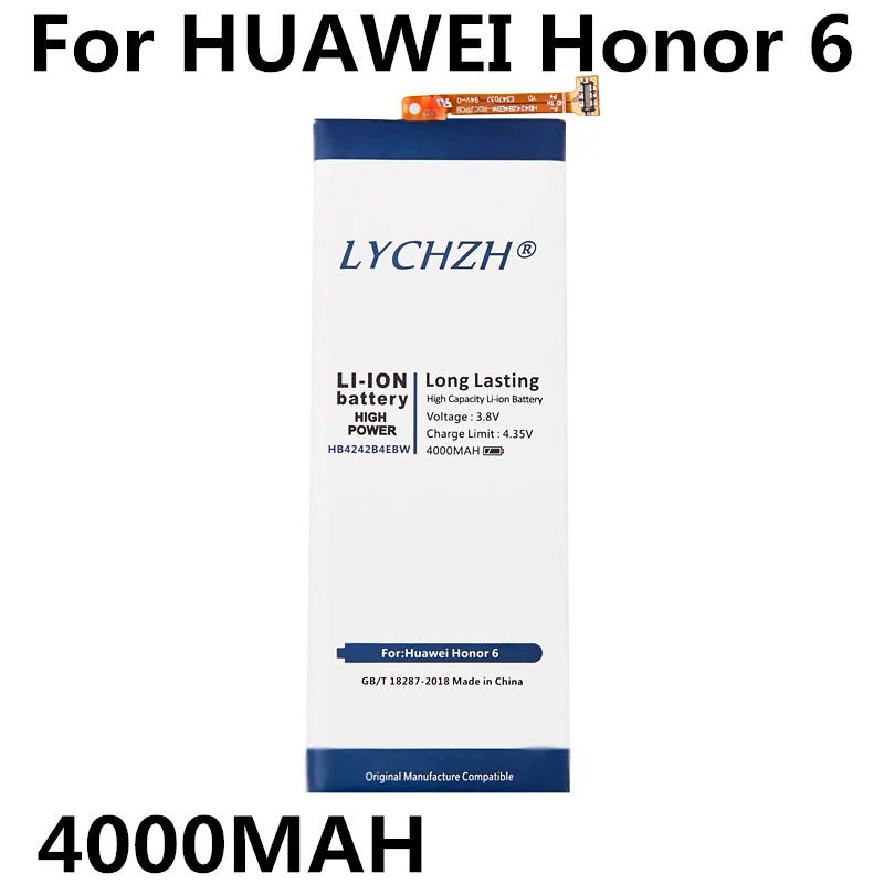 Для huawei HB4242B4EBW литий-ионный аккумулятор телефона для huawei honor 6 H60-L01 H60-L02 H60-L11 H60-L04 honor 4X4000 мАч