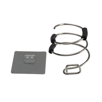 

No Drilling Paste Type Waterproof Space Saving Bathroom Supplies Durable Wall Mount Holder Hair Dryer Support