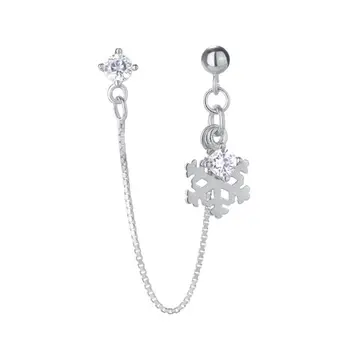 

Snowflake Earrings 925 Sterling Silver Dangle Earrings Jewellery Gift for Girls