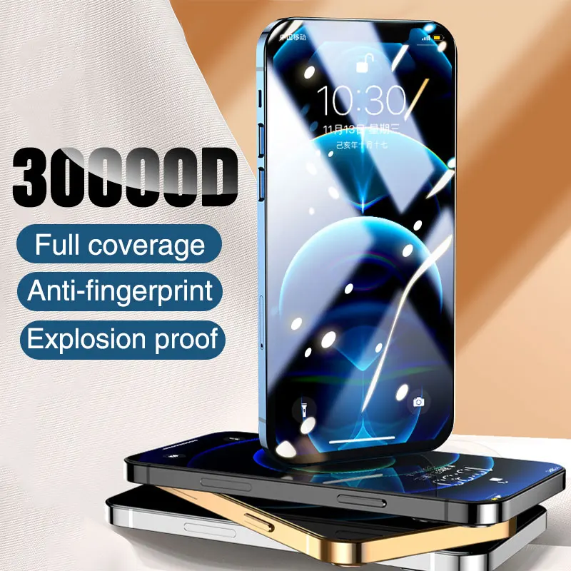 Защитное стекло закаленное с полным покрытием для iphone 12 11 Pro Max X XR XS 7 8|Защитные