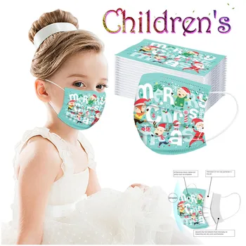 

Disposable Kids Masks Christmas Print Face Mask Protective Mouth Mask Mouth Cover Breathable Mouth Caps Face Shield mondmaskers