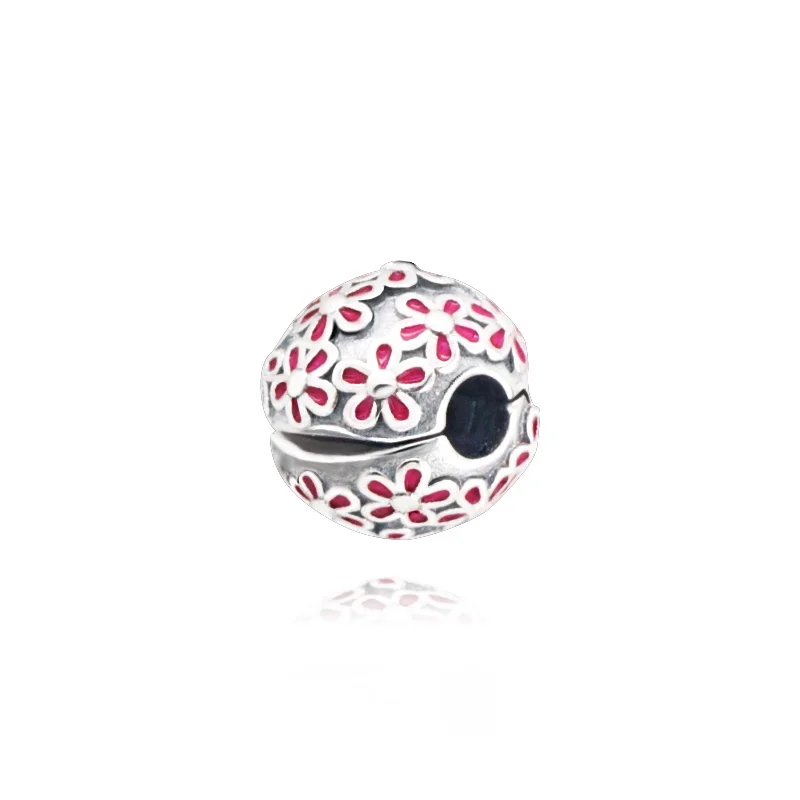 MYBEBOA, подлинный 925 пробы, серебро, 45 типов, Loves floms, зажимы, фиксатор, подходит для оригинального браслета Pandora, DIY, подвески, ювелирные изделия - Цвет: pdl552