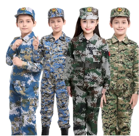 Matrix Voorzitter Ja Kids Militaire Uniform Scouting Leger Kleding Camouflage Kinderen Cosplay  Kleding + Broek + Muts + Riem Set Jongens Meisjes Festival kostuums|Leger|  - AliExpress