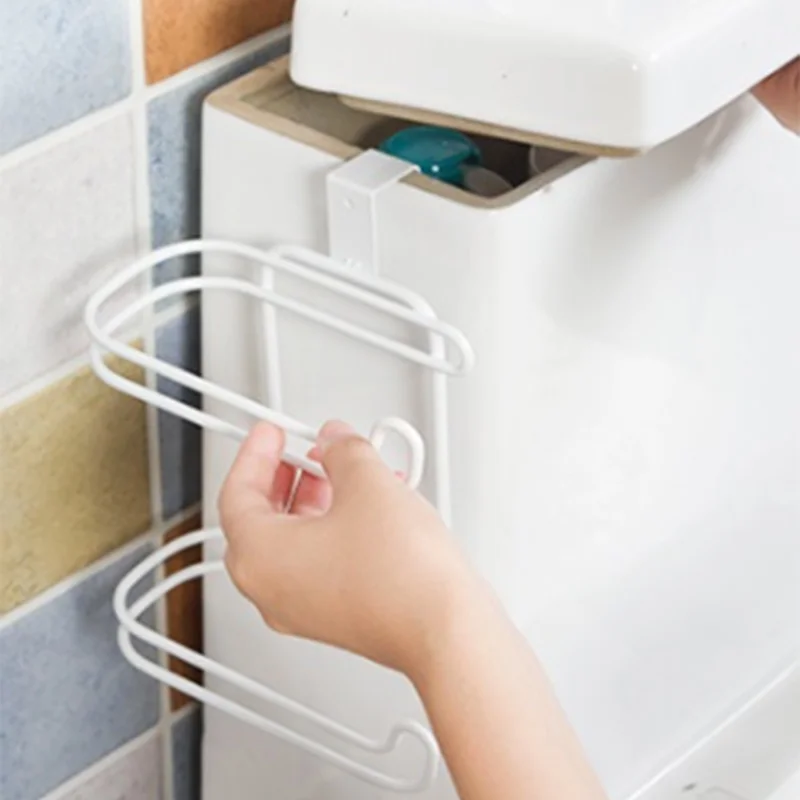 

2 Layers Storage Rack Bathroom Hanging Organizer Toilet Roll Paper Holder Kitchen Cupboard Door Towel Tissue Storage Hanger
