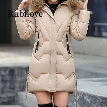 

Korean Women Parka Mujer 2019 Winter Parka Women Long Fur Parka Outwear Jacket Coat Femme M 3XL Plus Size Parkas for Women