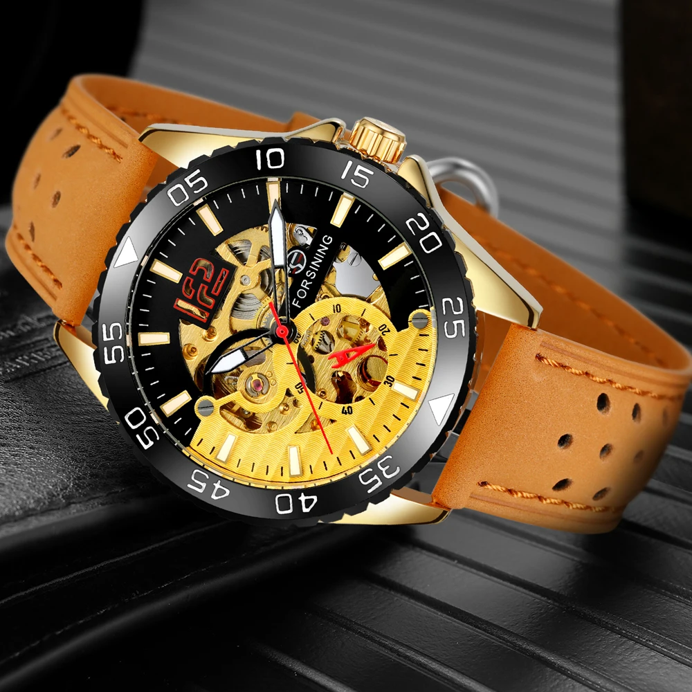 Новый золотой Tourbillon автоматические механические часы Для мужчин Роскошные