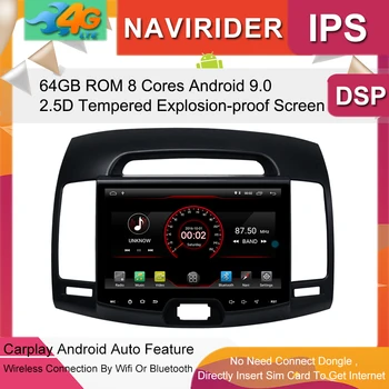 

Car Multimedia Player 9inch IPS Screen Monitor GPS tape recorder Bluetooth Android 9.0 For HYUNDAI Elantra 2008-2010 Auto Audio