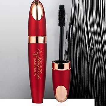 

1Pcs Waterproof Long Thick Dark Mascara Women Long Lasting Mascara Eye Makeup Silicone Brush Mascara