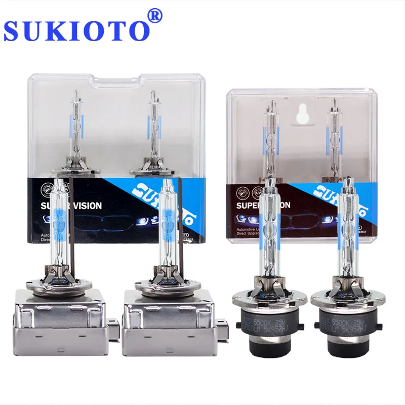 SUKIOTO 2PCS OEM 55W Xenon D1S D2S D3S D4S Car Headlight Bulb 12V 35W D1 D2 D3 D4 Xenon Lamps For A1 A3 A4 A5 A6 A7 A8 Q3 Q5 Q7 (4)
