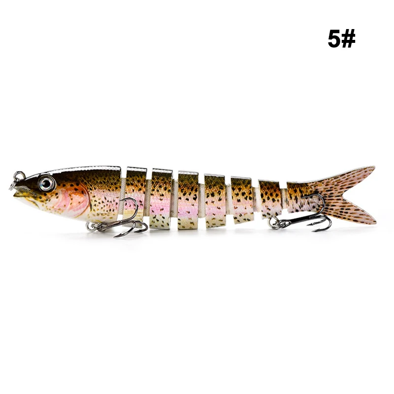 Isca de Pesca com 6 Quente Robótico Natação Isca Multi-seção Ganchos Lifelike Duro Finshing Acessório X85 13.5cm 18 Iscas artificiais