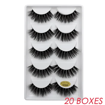 

ysdo 20 Boxes wholesale eyelashes 3d mink eyelashes natural long eyelashes volume mink lashes dramatic 100 pairs eyelashes