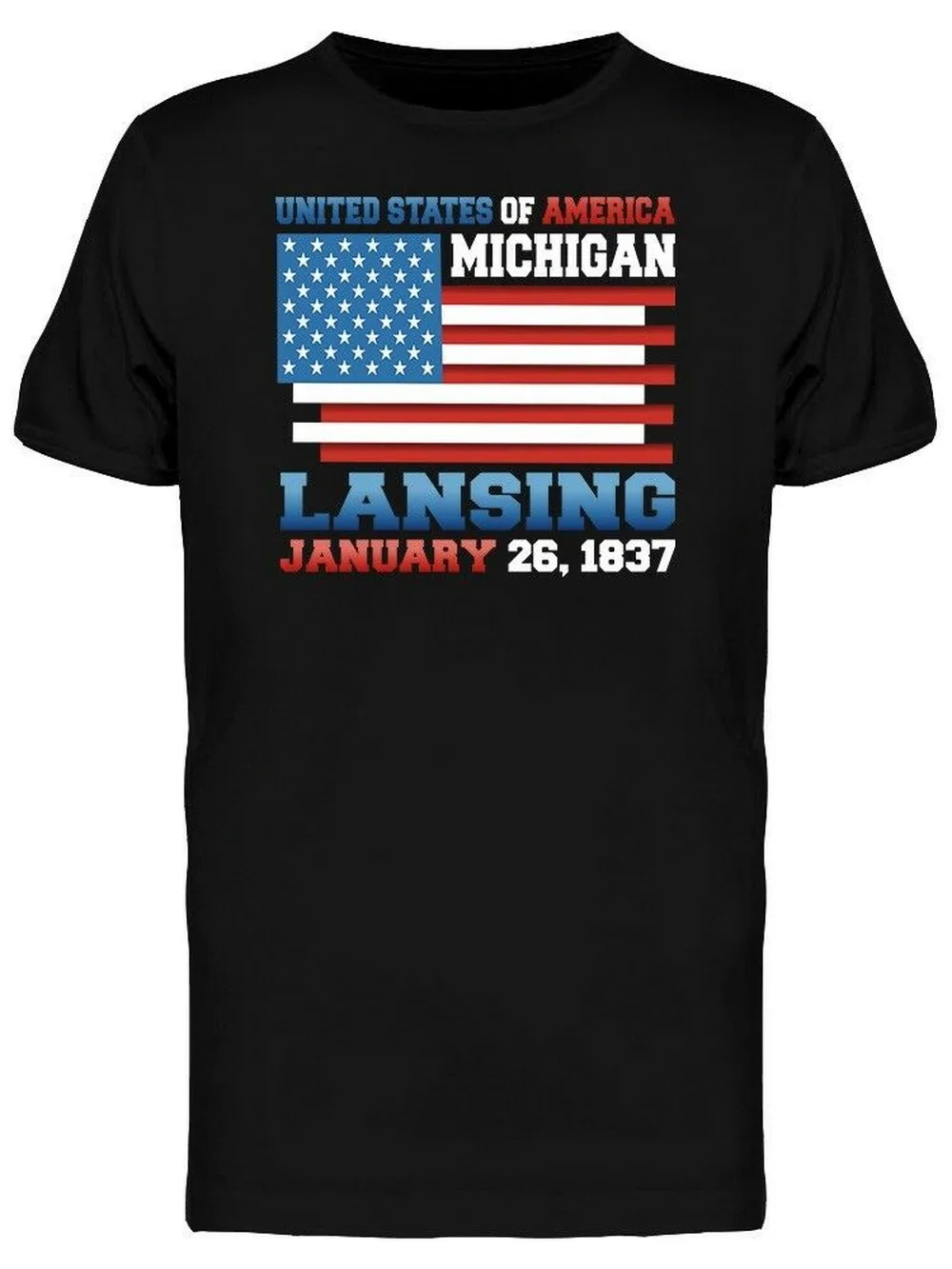 United States Michigan Men's Tee Cotton Teenage Pop Top Shirt |