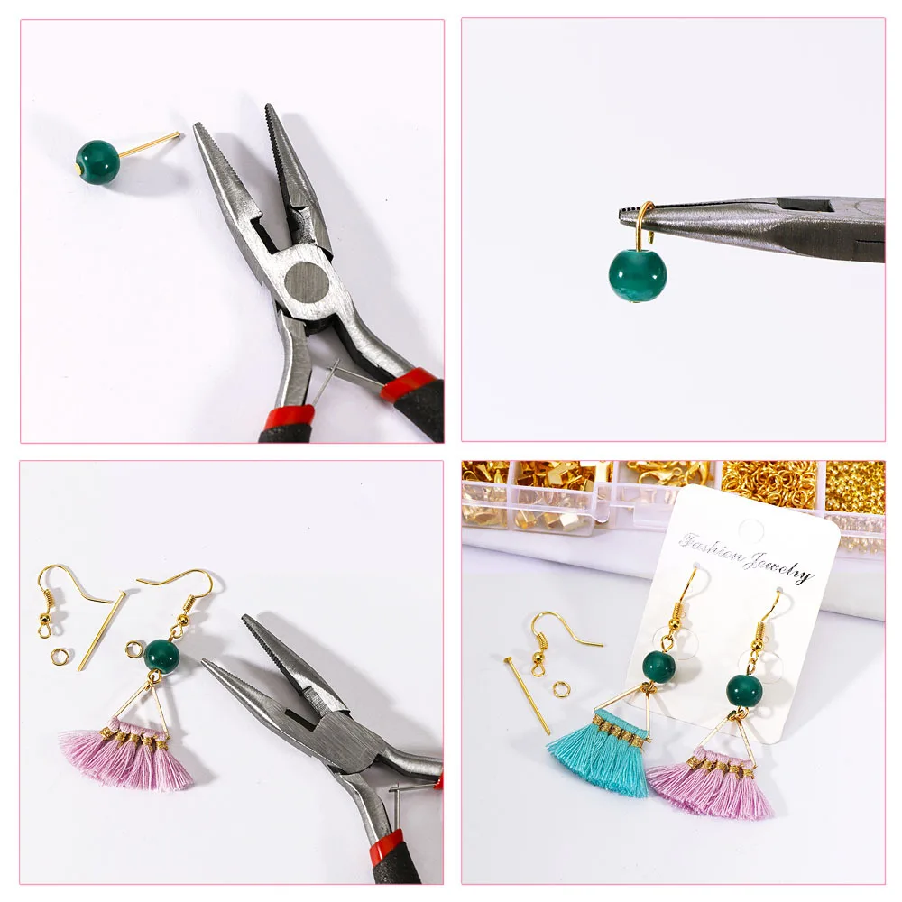 Alloy Accessories Kits Jewelry Findings Earrings Accessories Tools Open Jump Rings Earring Hook Jewelry Making Supplies Kit