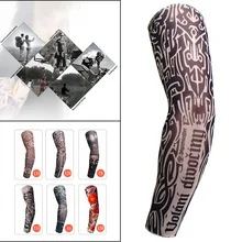 1 Pcs Outdoor Arm Warmer Cycling Sleeve Cool Trendy Unisex 3D Tattoo Printed Arm Protect Sleeves for Summer Sport Riding Running