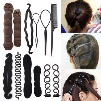 Magic Donut Bun Maker DIY Women Hair Accessories Braid Styling Hairpins Barrettes Twist Hair Clips Hairstyle Braiding Tools 4