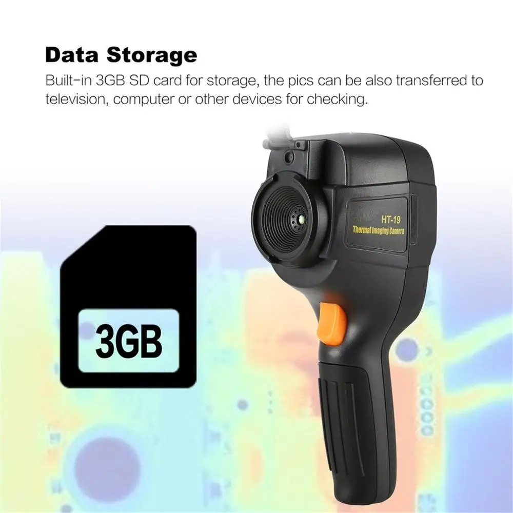 HT-19 Handheld IR Digital Thermal Imager Detector Camera Infrared Temperature Heat with Storage HT-02 HT-02D HT-175