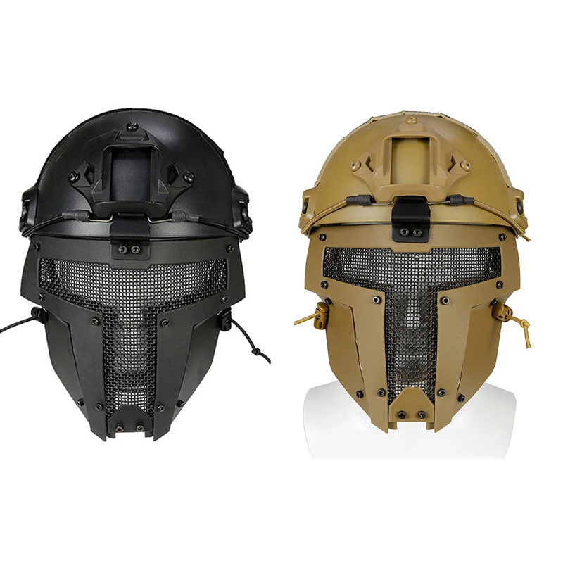 Открытый страйкбол шлем сетка Airsoftsports мотоциклетный шлем полный маска для лица армейский веер