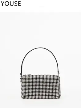 

Ladies Brand New Fashion Clutch Bag Designer Bag One Shoulder Portable Diamond Bag Ladies High Quality Wedding Banquet Bag